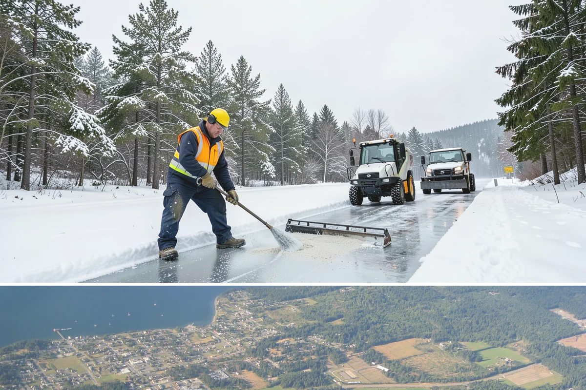Bulk Salt Delivery in Coupeville, Island County, WA - Bulk salt is best delivered in early fall and topped up through winter ahead of major cold events.