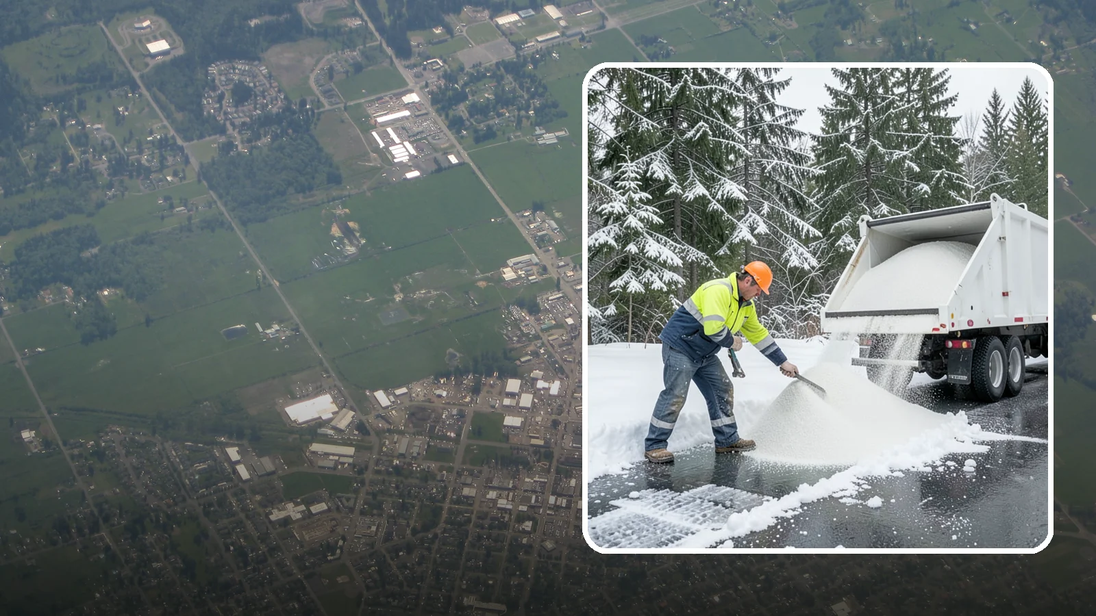 Bulk Salt Delivery in Enumclaw, King County, WA - Bulk salt delivery keeps your on-site supply stocked so crews never run short during a prolonged cold snap.