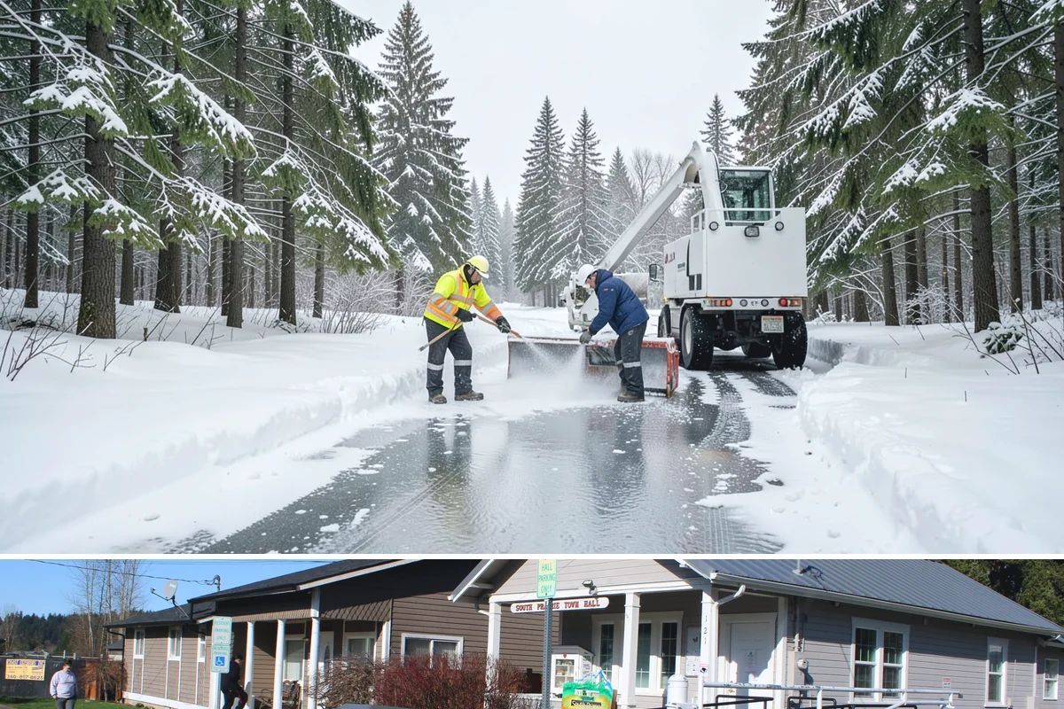 Bulk Salt Delivery in South Prairie, Pierce County, WA - Bulk salt is best delivered in early fall and topped up through winter ahead of major cold events.