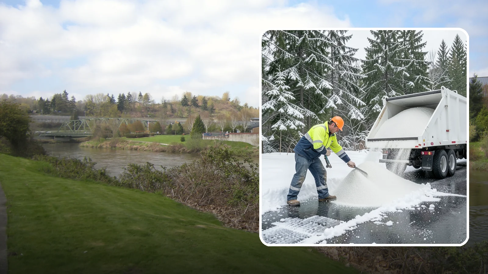 Bulk Salt Delivery in Tukwila, King County, WA - Bulk salt delivery keeps your on-site supply stocked so crews never run short during a prolonged cold snap.