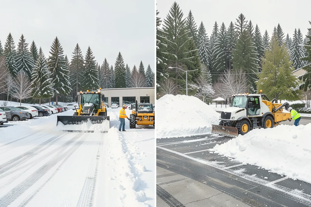 Bus Stop Clearing in Algona, King County, WA - Locate the shelter, boarding pad, and sidewalk tie-in