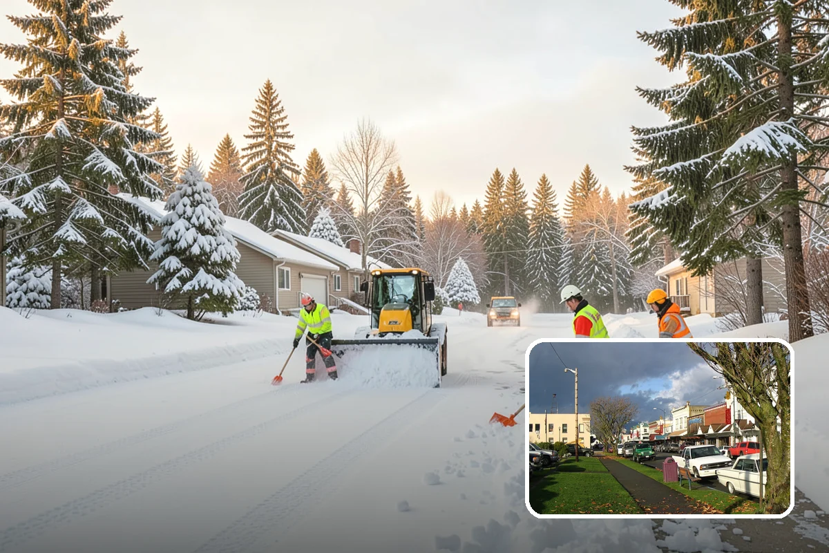 Bus Stop Clearing in Arlington, Snohomish County, WA - Gives transit riders a safe path to board