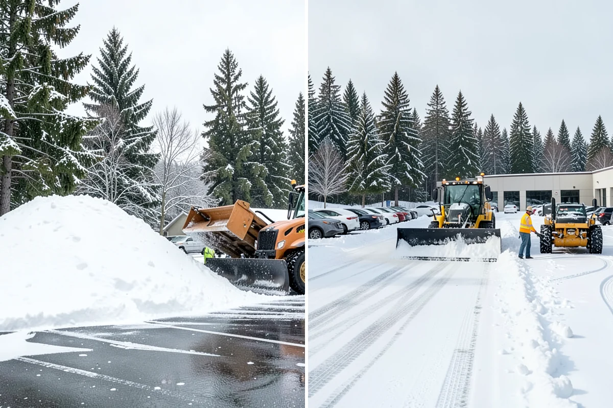 Bus Stop Clearing in Arlington, Snohomish County, WA - Locate the shelter, boarding pad, and sidewalk tie-in