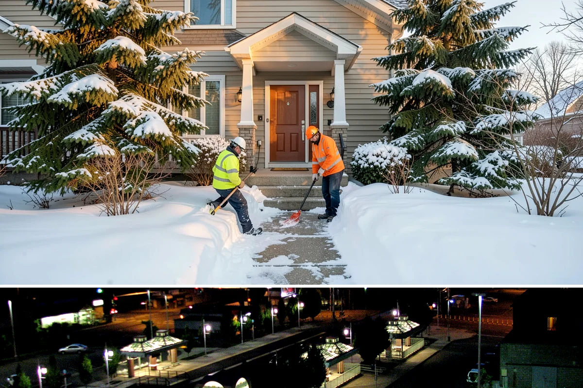 Bus Stop Clearing in Auburn, King County, WA - Prioritized before morning commute hours after any overnight snowfall in our winter season.