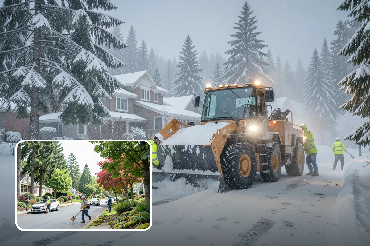 Bus Stop Clearing in Beaux Arts Village, King County, WA - Gives transit riders a safe path to board