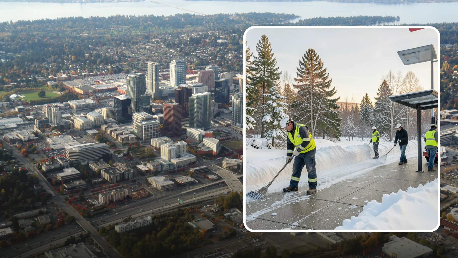 Bus Stop Clearing in Bellevue, King County, WA - We clear bus stops, shelters, and boarding pads so transit riders board safely during Western Washington snow and ice.