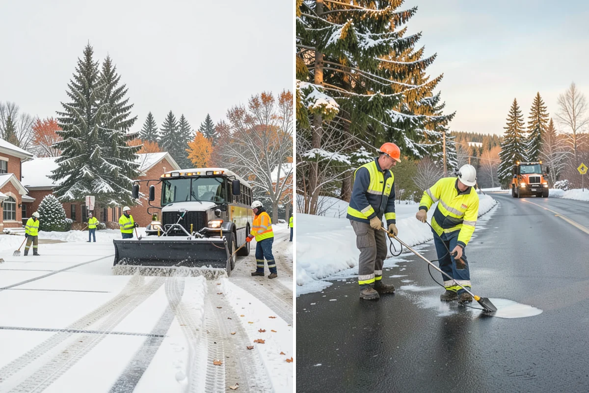 Bus Stop Clearing in Black Diamond, King County, WA - Locate the shelter, boarding pad, and sidewalk tie-in
