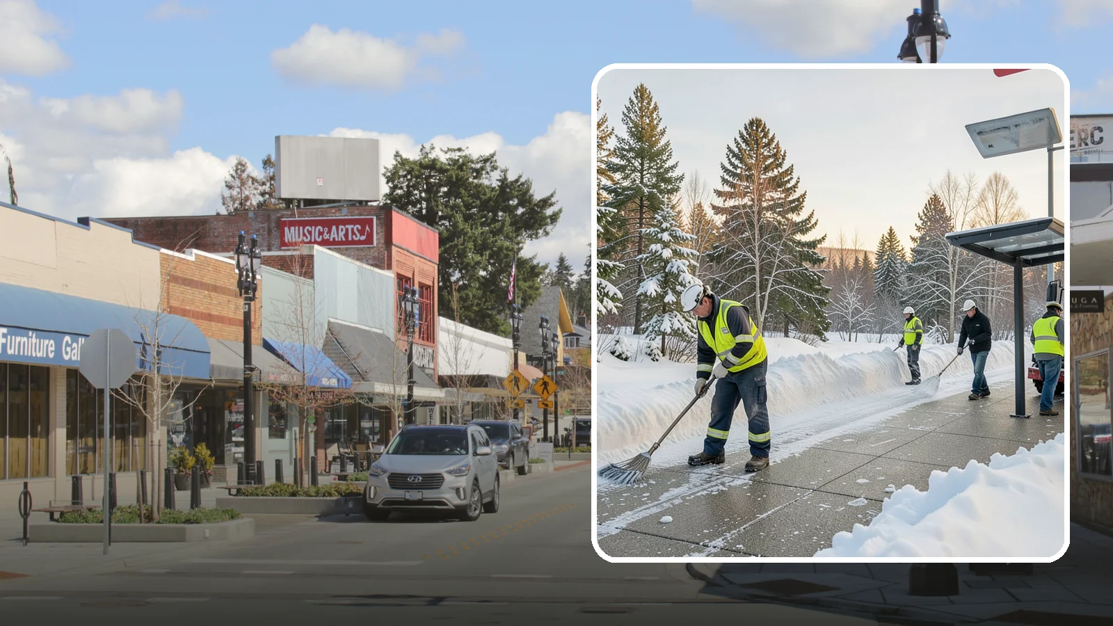 Bus Stop Clearing in Bothell, King County, WA - We clear bus stops, shelters, and boarding pads so transit riders board safely during Western Washington snow and ice.