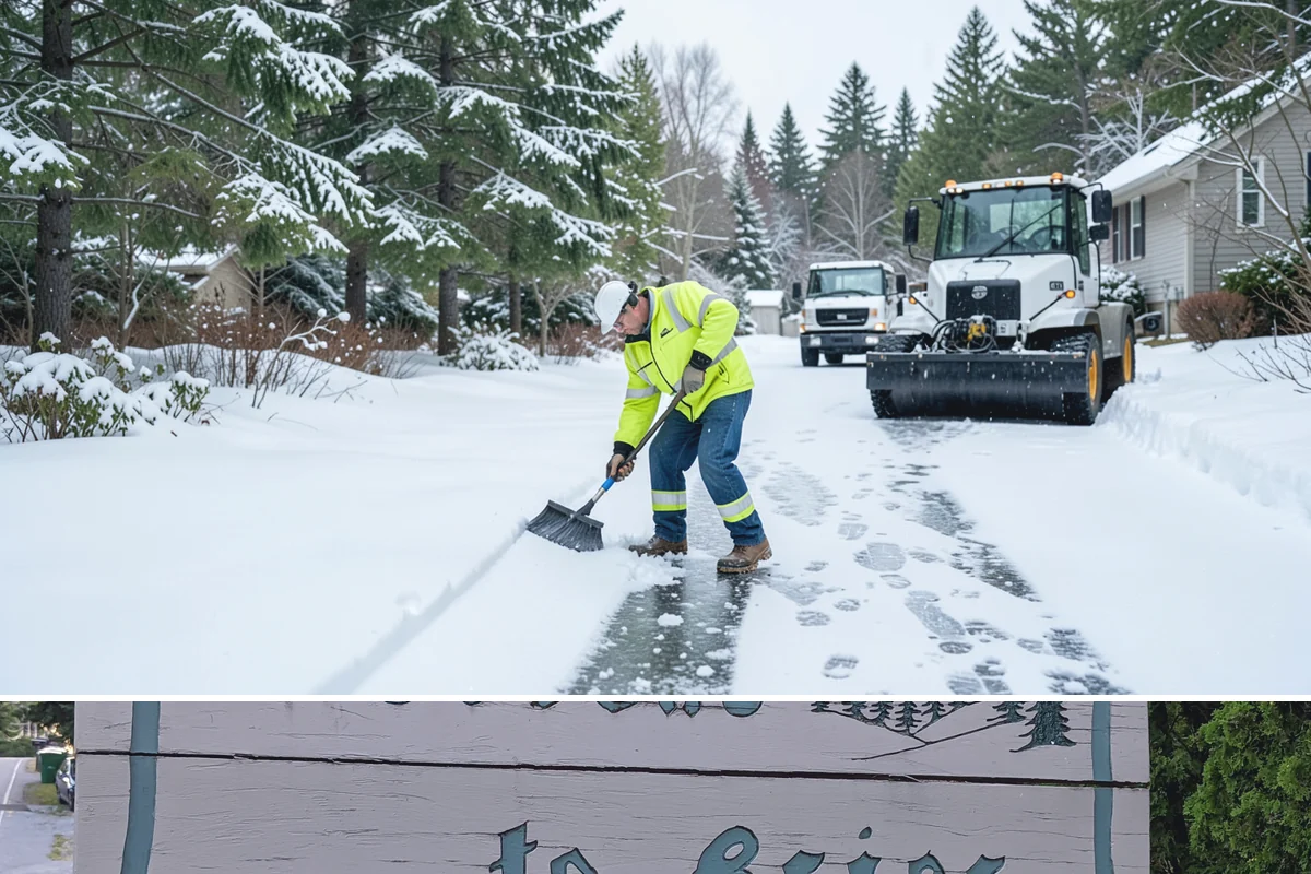 Bus Stop Clearing in Brier, Snohomish County, WA - Prioritized before morning commute hours after any overnight snowfall in our winter season.