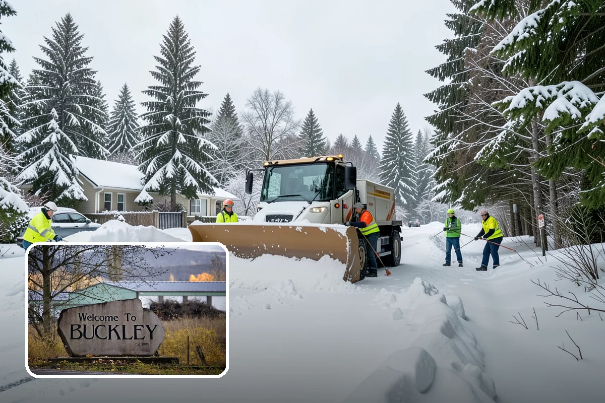 Bus Stop Clearing in Buckley, Pierce County, WA - Gives transit riders a safe path to board