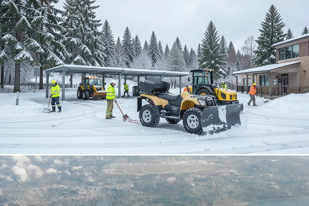 Bus Stop Clearing in Burien, King County, WA - Prioritized before morning commute hours after any overnight snowfall in our winter season.