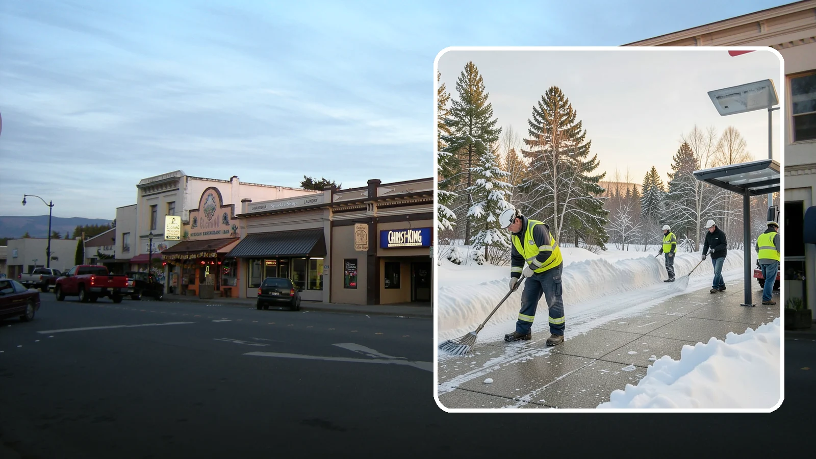 Bus Stop Clearing in Burlington, Skagit County, WA - We clear bus stops, shelters, and boarding pads so transit riders board safely during Western Washington snow and ice.