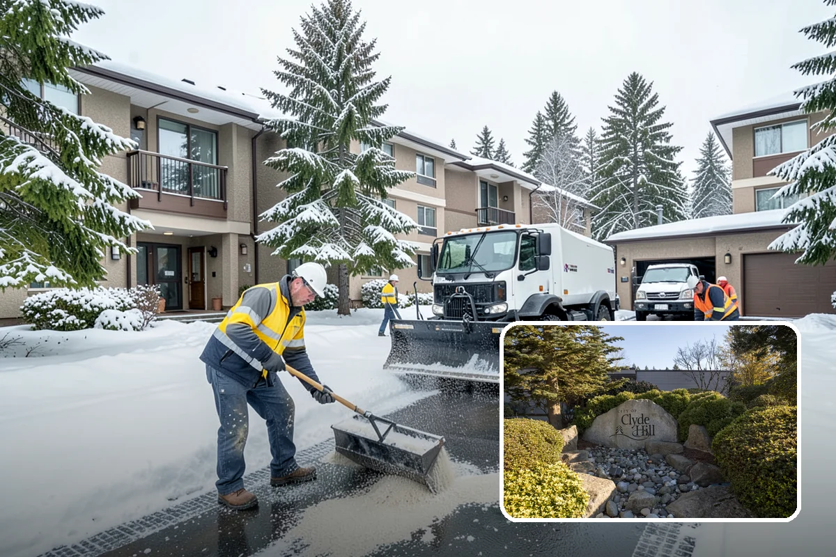 Bus Stop Clearing in Clyde Hill, King County, WA - Gives transit riders a safe path to board