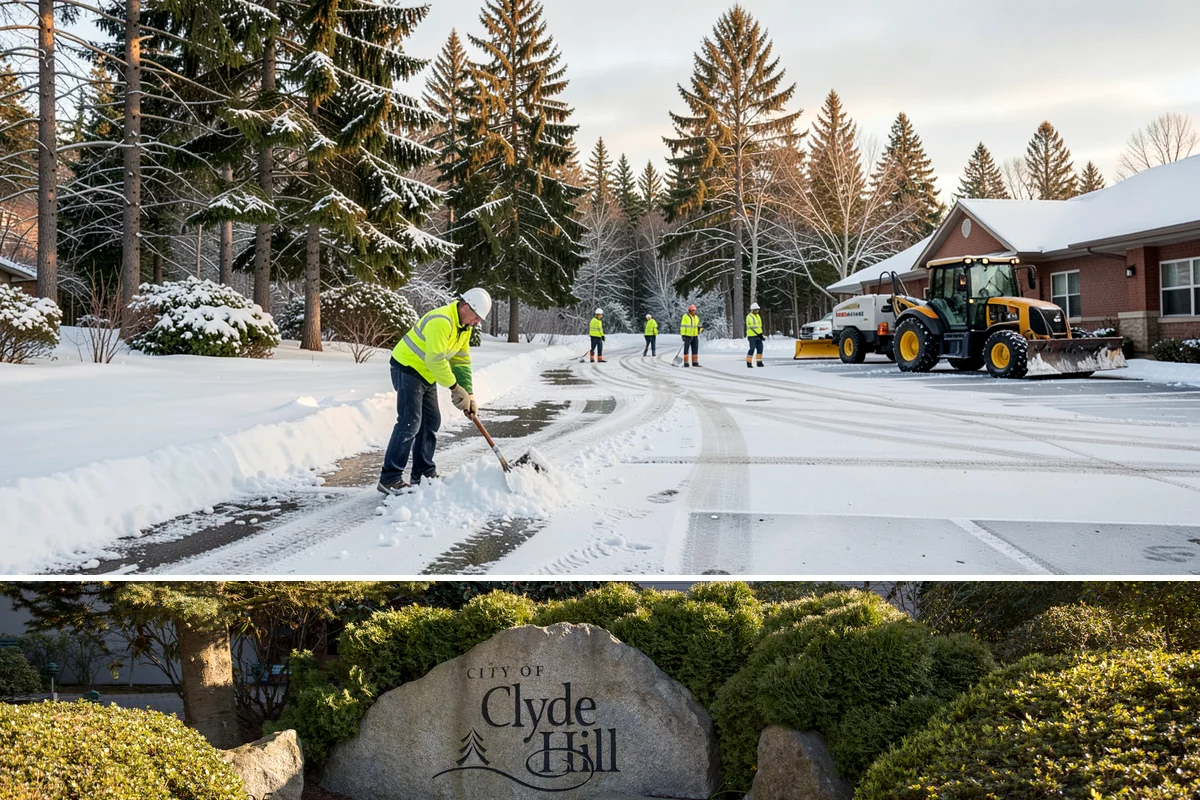 Bus Stop Clearing in Clyde Hill, King County, WA - Prioritized before morning commute hours after any overnight snowfall in our winter season.