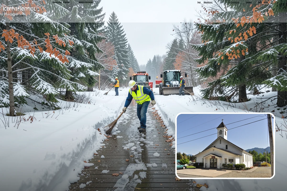 Bus Stop Clearing in Concrete, Skagit County, WA - Gives transit riders a safe path to board
