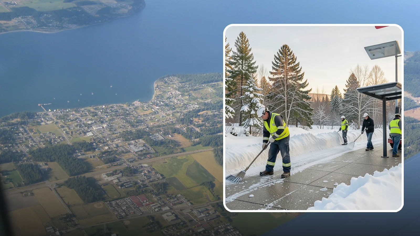 Bus Stop Clearing in Coupeville, Island County, WA - We clear bus stops, shelters, and boarding pads so transit riders board safely during Western Washington snow and ice.