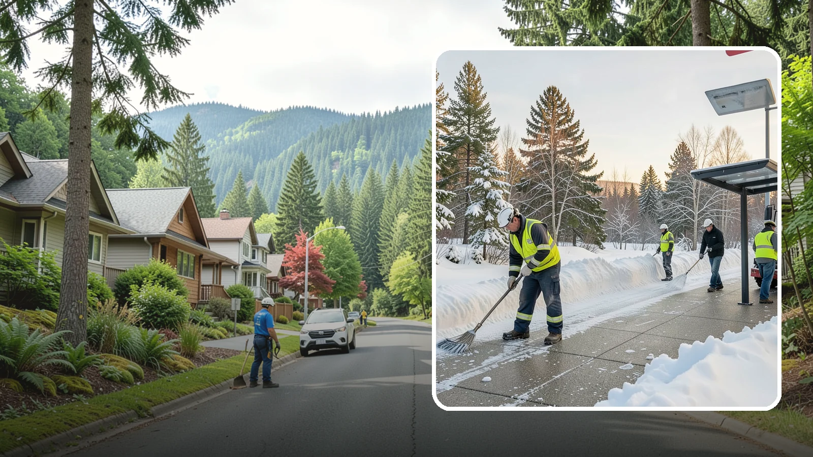 Bus Stop Clearing in Darrington, Snohomish County, WA - We clear bus stops, shelters, and boarding pads so transit riders board safely during Western Washington snow and ice.