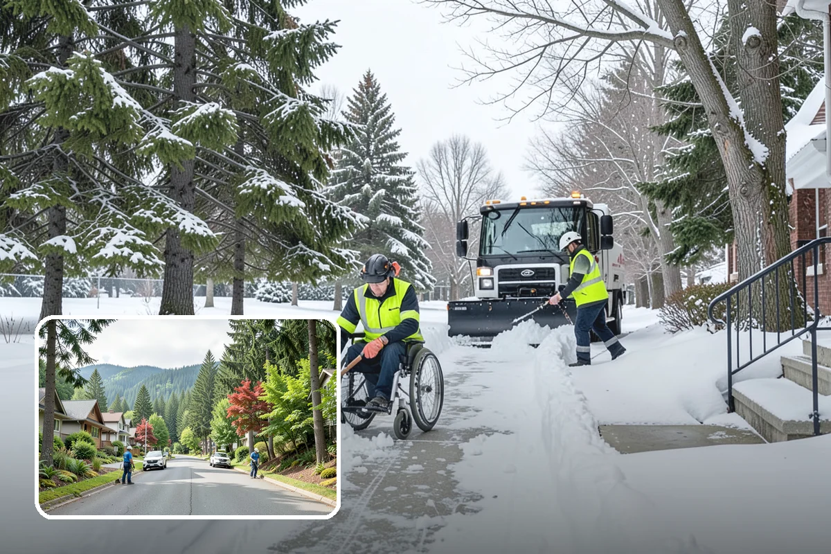 Bus Stop Clearing in Darrington, Snohomish County, WA - Gives transit riders a safe path to board