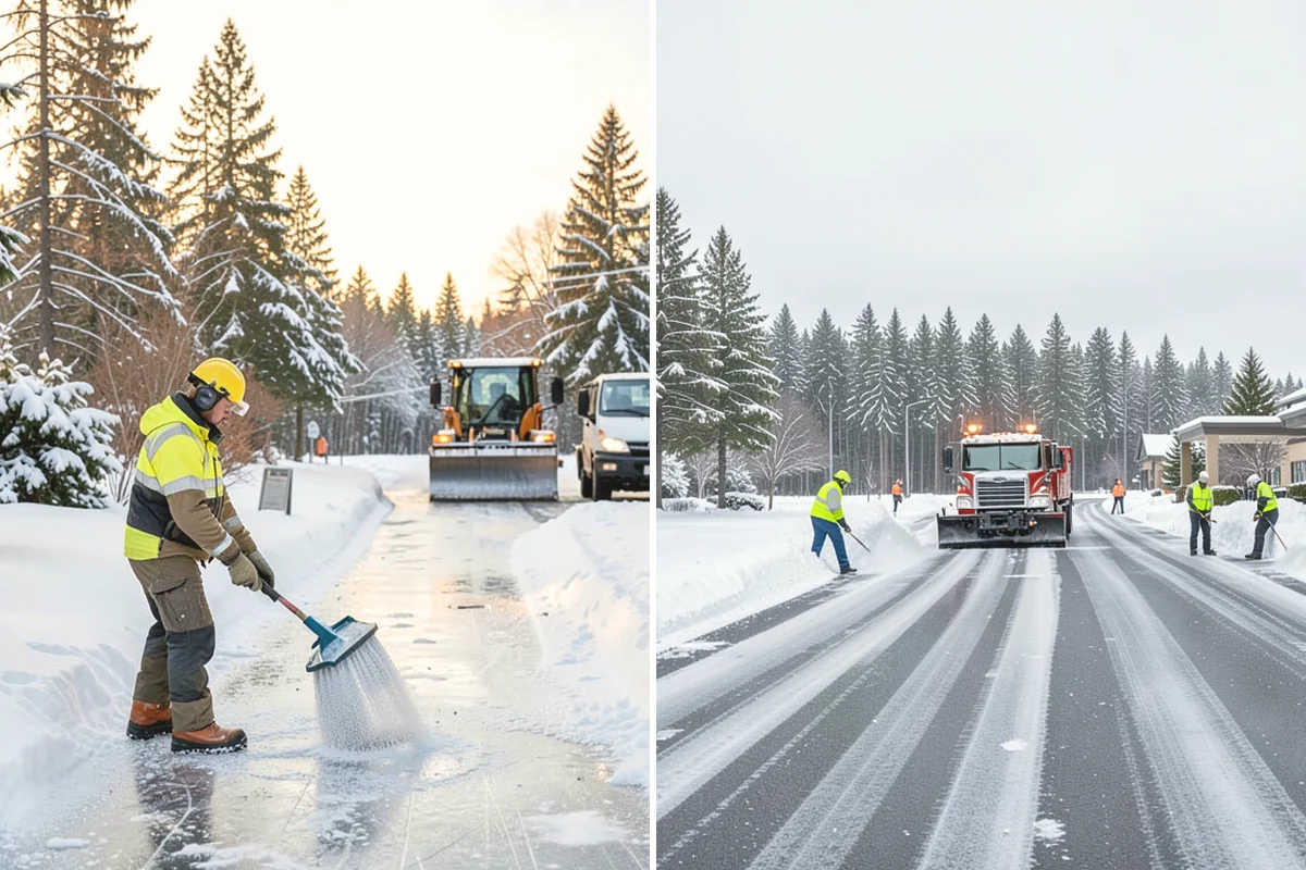 Bus Stop Clearing in Duvall, King County, WA - Locate the shelter, boarding pad, and sidewalk tie-in