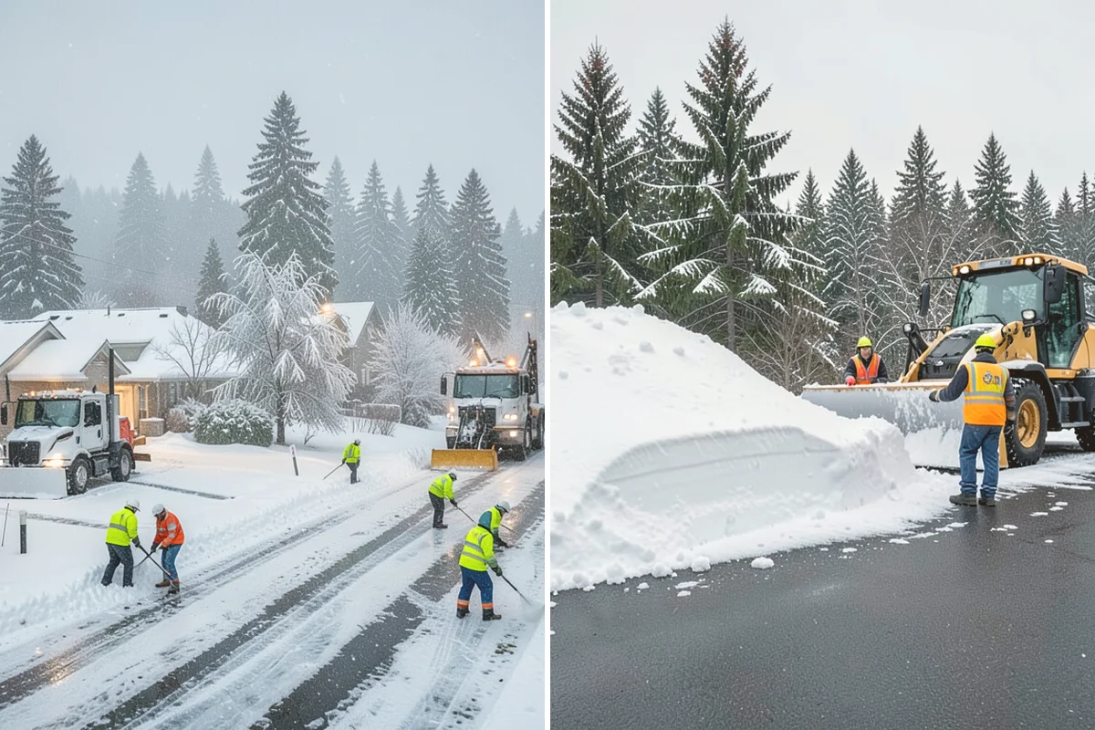 Bus Stop Clearing in Edmonds, Snohomish County, WA - Locate the shelter, boarding pad, and sidewalk tie-in