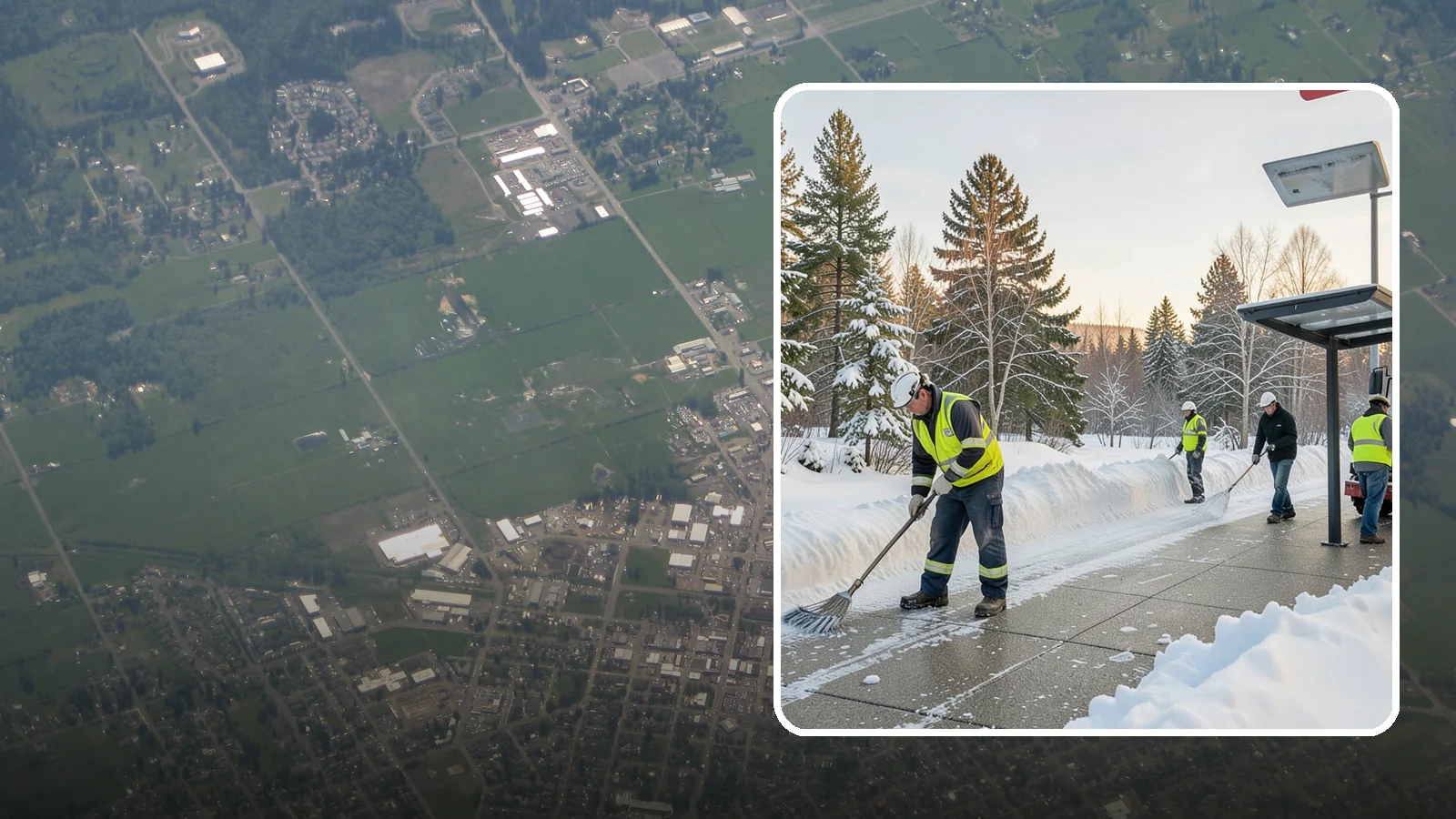 Bus Stop Clearing in Enumclaw, King County, WA - We clear bus stops, shelters, and boarding pads so transit riders board safely during Western Washington snow and ice.