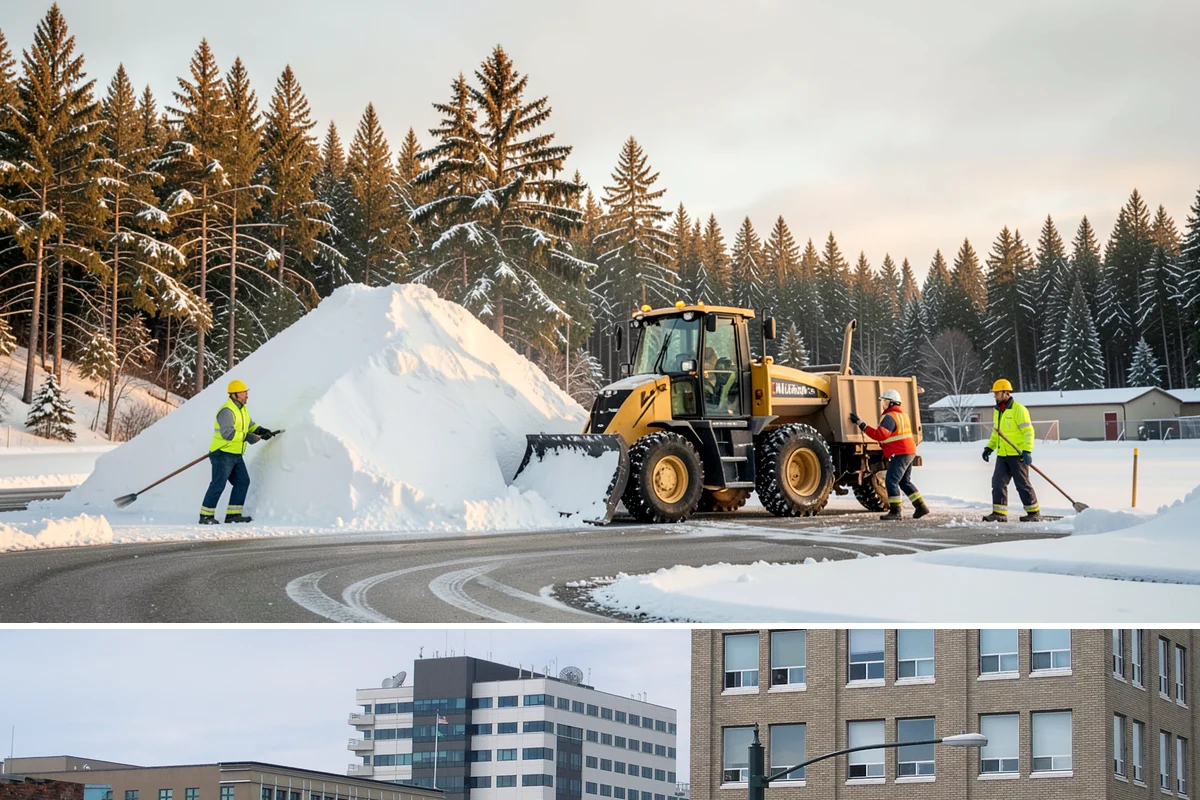 Bus Stop Clearing in Everett, Snohomish County, WA - Prioritized before morning commute hours after any overnight snowfall in our winter season.