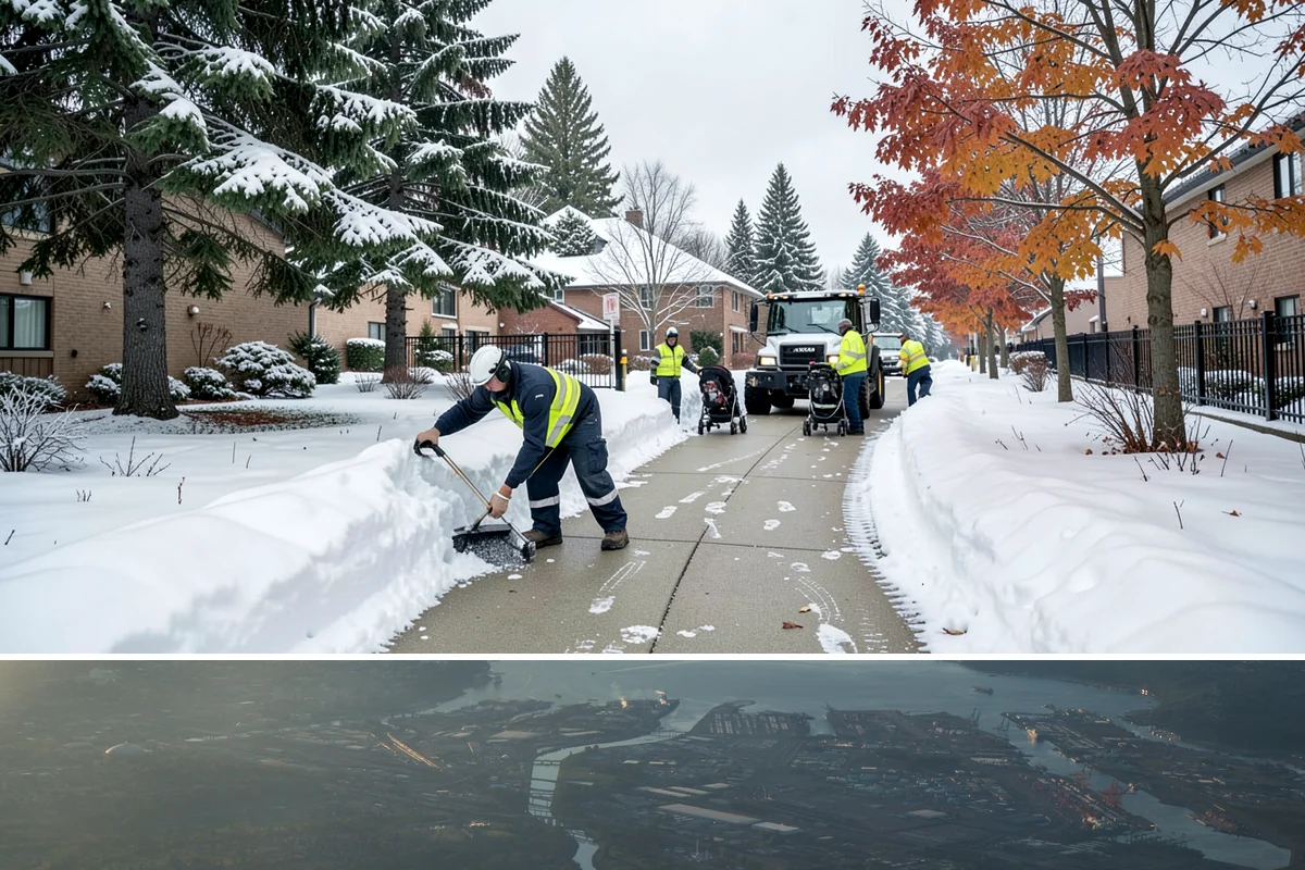 Bus Stop Clearing in Fife, Pierce County, WA - Prioritized before morning commute hours after any overnight snowfall in our winter season.