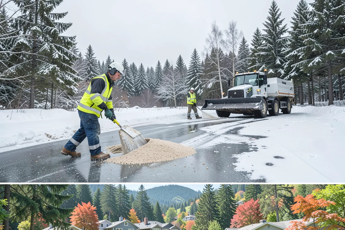 Bus Stop Clearing in Fircrest, Pierce County, WA - Prioritized before morning commute hours after any overnight snowfall in our winter season.