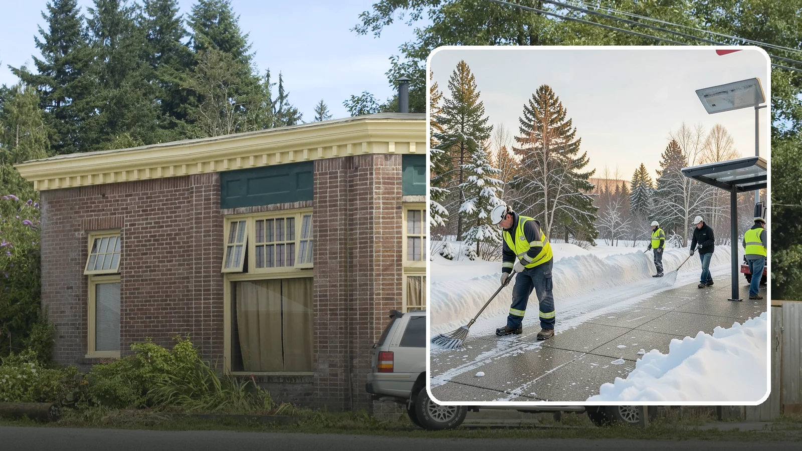 Bus Stop Clearing in Hamilton, Skagit County, WA - We clear bus stops, shelters, and boarding pads so transit riders board safely during Western Washington snow and ice.