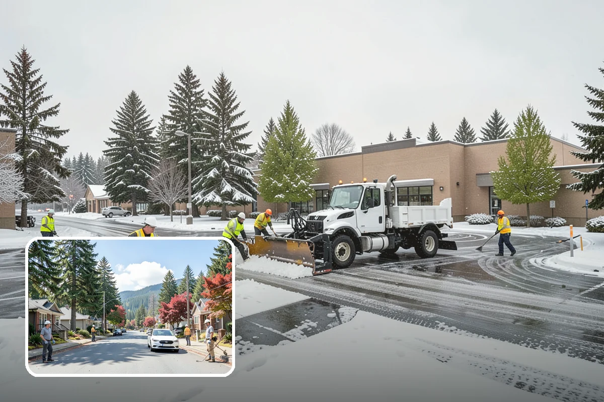 Bus Stop Clearing in Hunts Point, King County, WA - Gives transit riders a safe path to board
