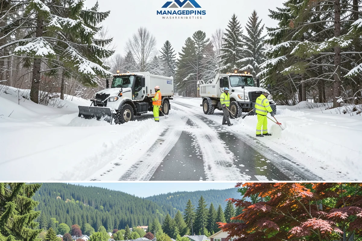 Bus Stop Clearing in Index, Snohomish County, WA - Prioritized before morning commute hours after any overnight snowfall in our winter season.