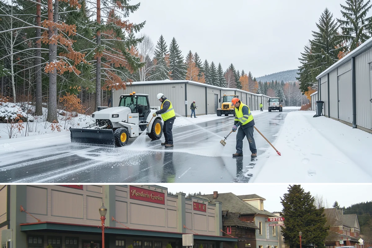 Bus Stop Clearing in Issaquah, King County, WA - Prioritized before morning commute hours after any overnight snowfall in our winter season.