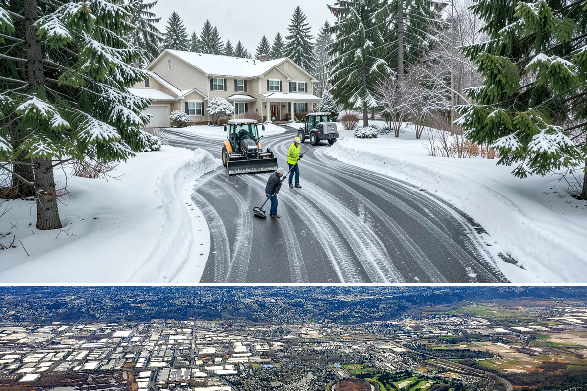 Bus Stop Clearing in Kent, King County, WA - Prioritized before morning commute hours after any overnight snowfall in our winter season.