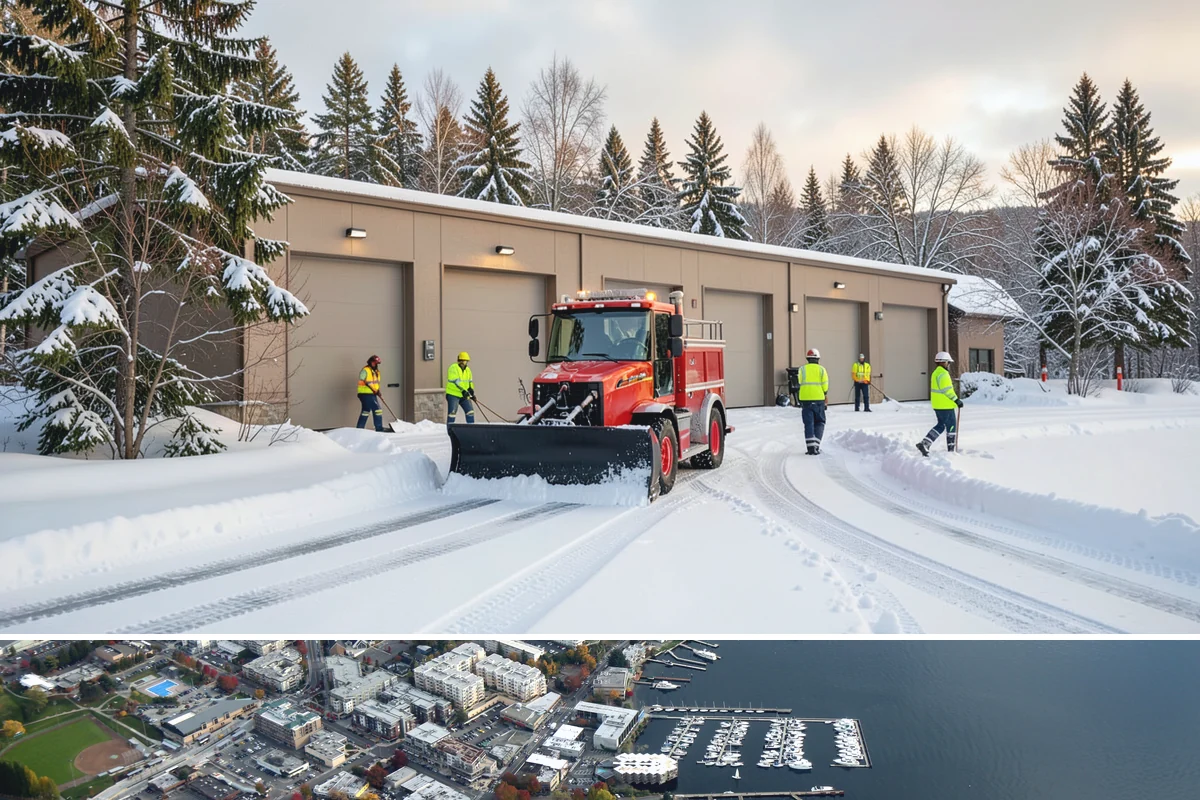 Bus Stop Clearing in Kirkland, King County, WA - Prioritized before morning commute hours after any overnight snowfall in our winter season.