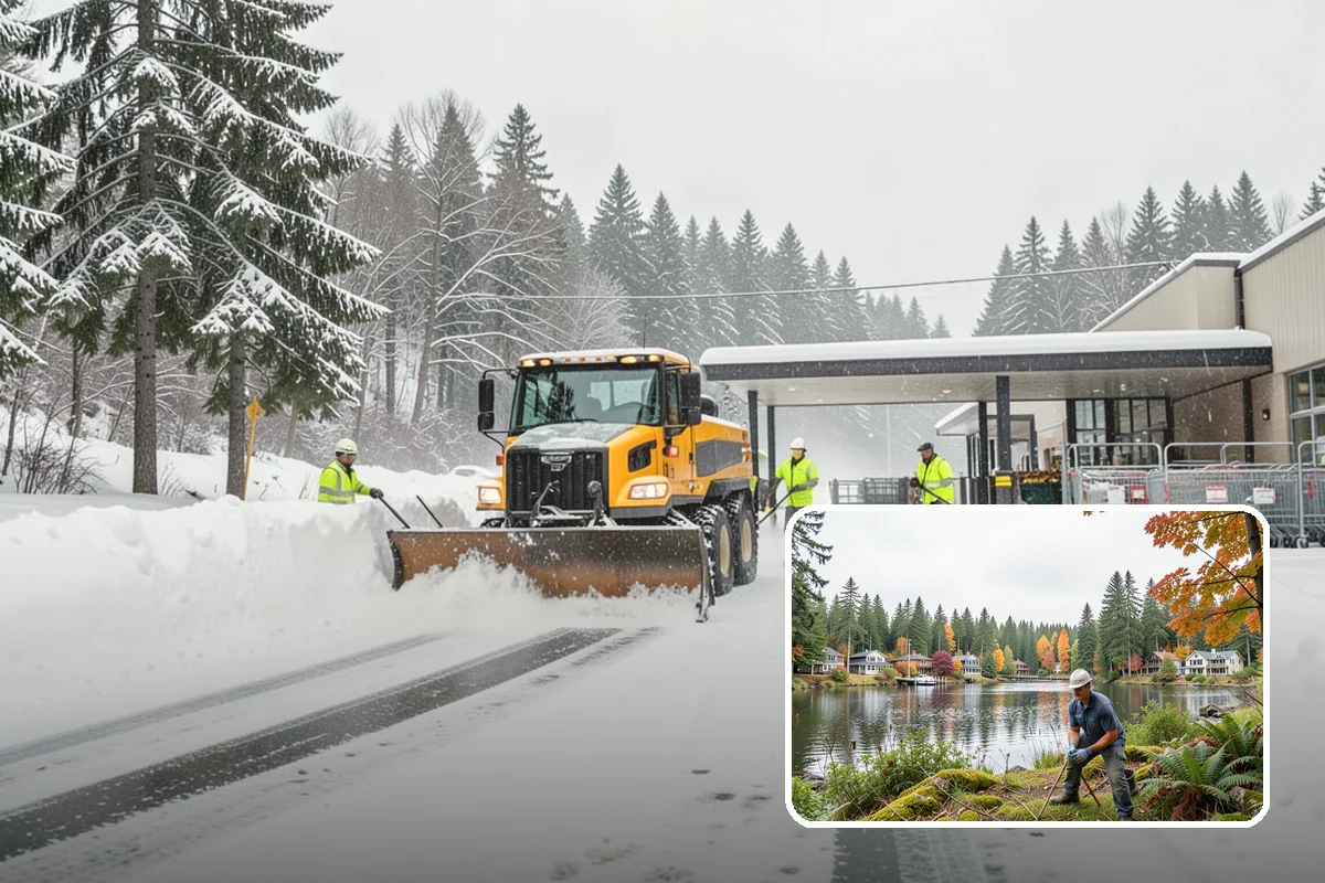 Bus Stop Clearing in La Conner, Skagit County, WA - Gives transit riders a safe path to board