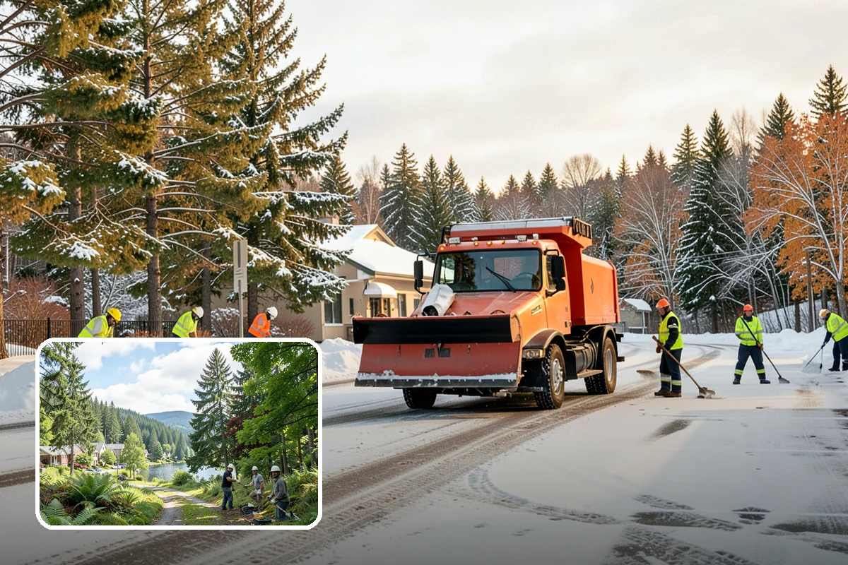 Bus Stop Clearing in Lake Forest Park, King County, WA - Gives transit riders a safe path to board