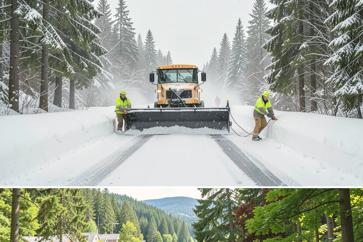 Bus Stop Clearing in Lake Forest Park, King County, WA - Prioritized before morning commute hours after any overnight snowfall in our winter season.