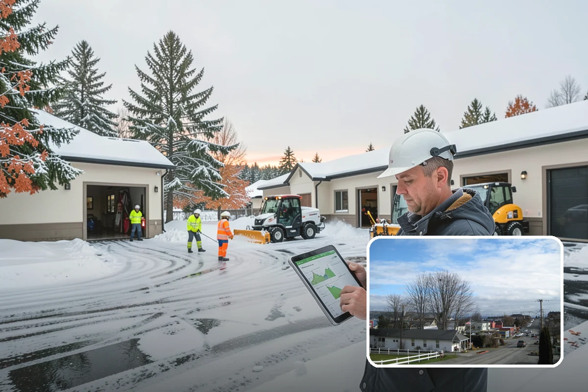 Bus Stop Clearing in Langley, Island County, WA - Gives transit riders a safe path to board
