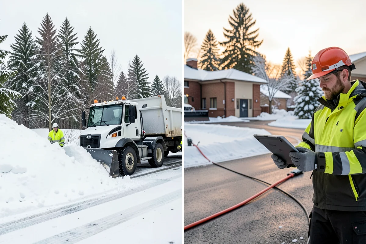 Bus Stop Clearing in Lyman, Skagit County, WA - Locate the shelter, boarding pad, and sidewalk tie-in