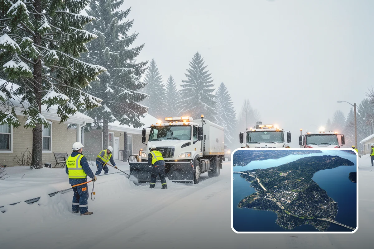 Bus Stop Clearing in Mercer Island, King County, WA - Gives transit riders a safe path to board