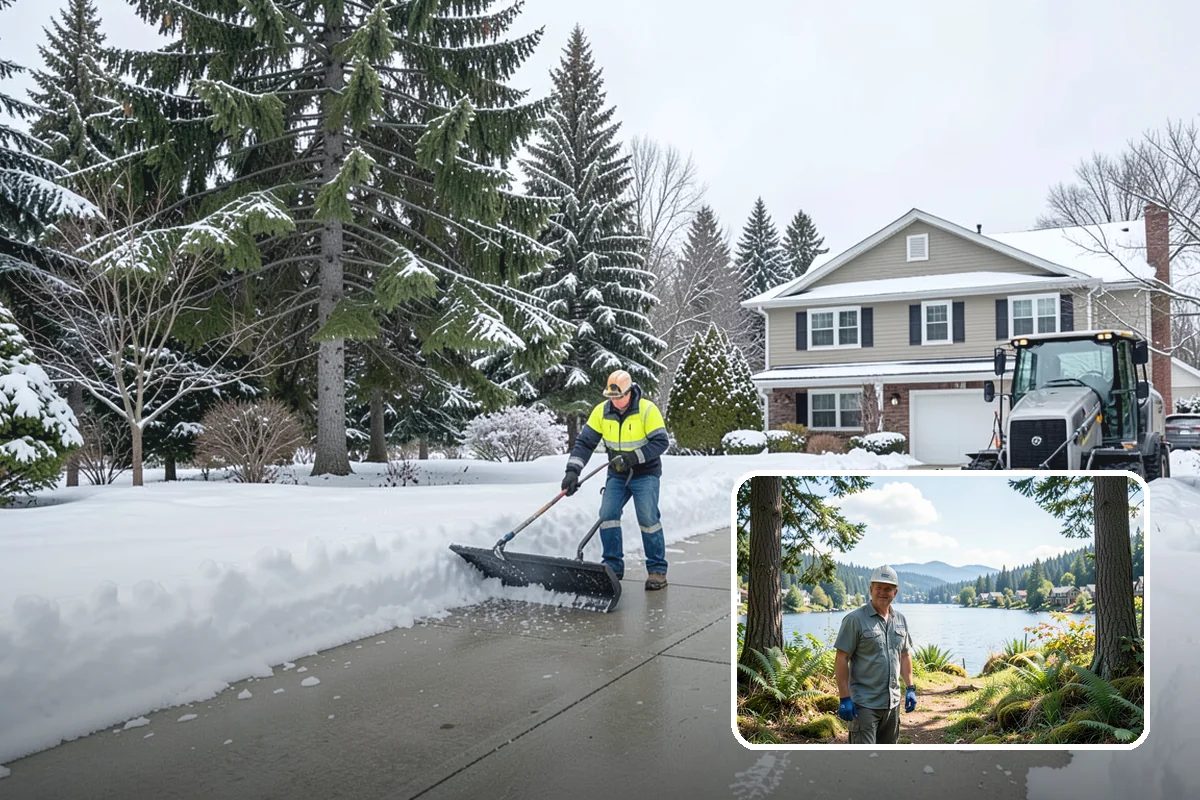 Bus Stop Clearing in Milton, King County, WA - Gives transit riders a safe path to board