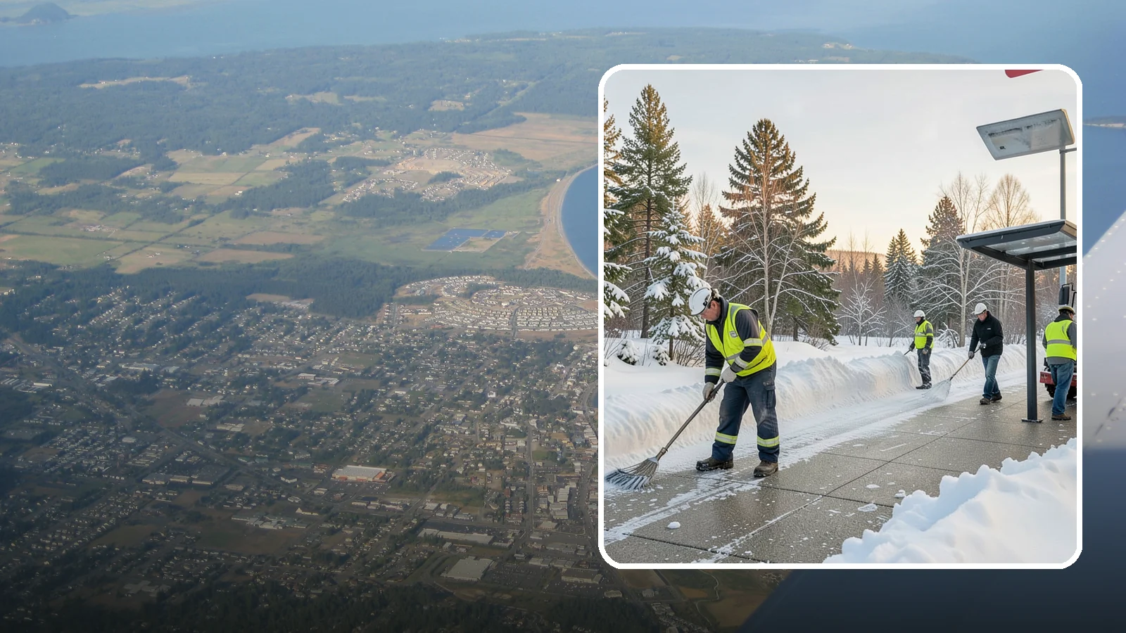 Bus Stop Clearing in Oak Harbor, Island County, WA - We clear bus stops, shelters, and boarding pads so transit riders board safely during Western Washington snow and ice.