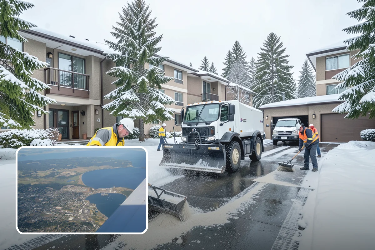 Bus Stop Clearing in Oak Harbor, Island County, WA - Gives transit riders a safe path to board
