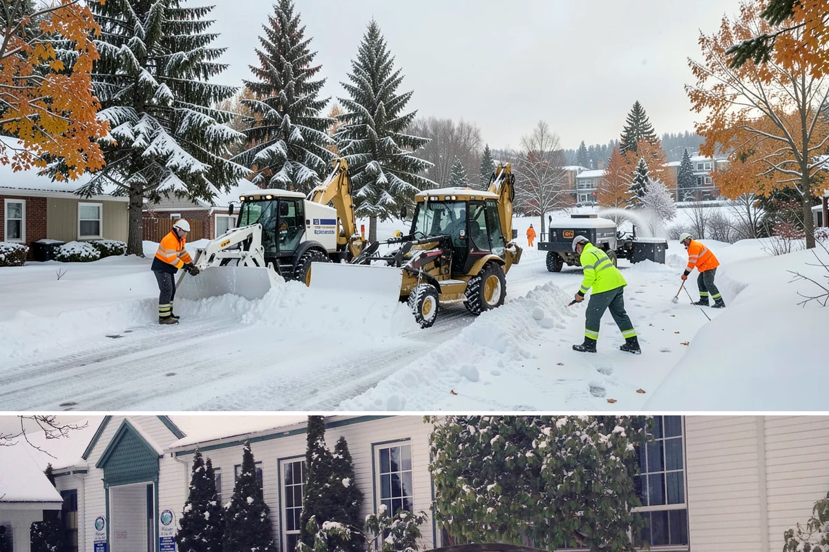 Bus Stop Clearing in Pacific, King County, WA - Prioritized before morning commute hours after any overnight snowfall in our winter season.