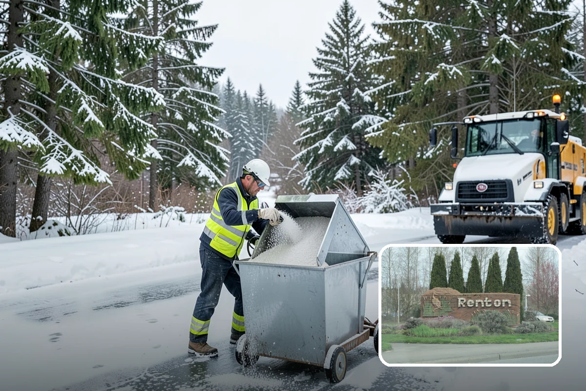 Bus Stop Clearing in Renton, King County, WA - Gives transit riders a safe path to board