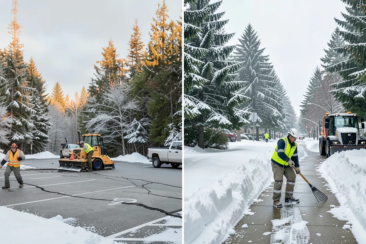 Bus Stop Clearing in Shoreline, King County, WA - Locate the shelter, boarding pad, and sidewalk tie-in