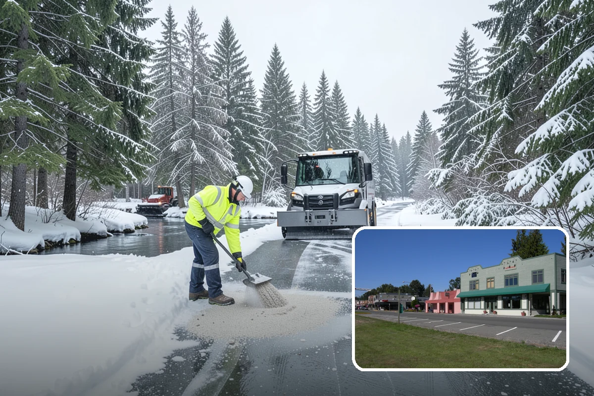 Bus Stop Clearing in Snoqualmie, King County, WA - Gives transit riders a safe path to board