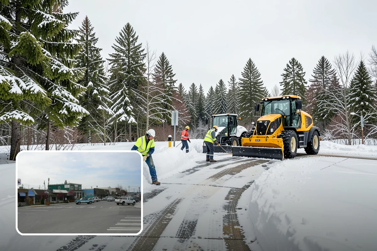 Bus Stop Clearing in Stanwood, Snohomish County, WA - Gives transit riders a safe path to board