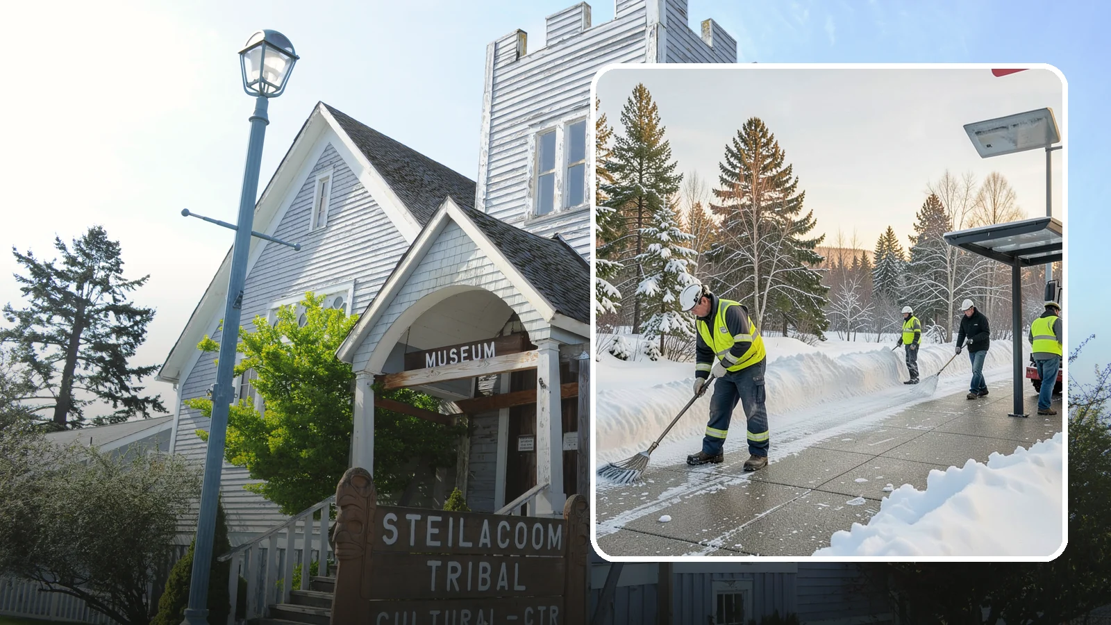 Bus Stop Clearing in Steilacoom, Pierce County, WA - We clear bus stops, shelters, and boarding pads so transit riders board safely during Western Washington snow and ice.