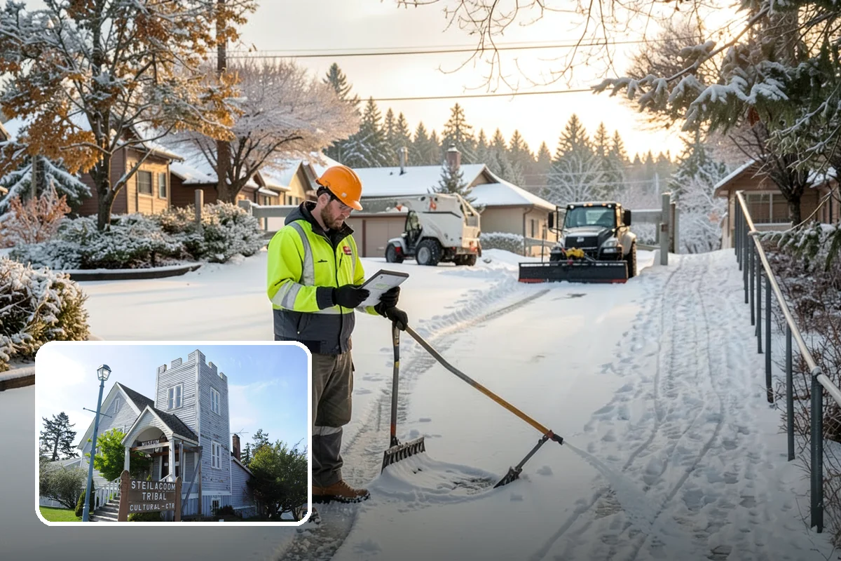Bus Stop Clearing in Steilacoom, Pierce County, WA - Gives transit riders a safe path to board